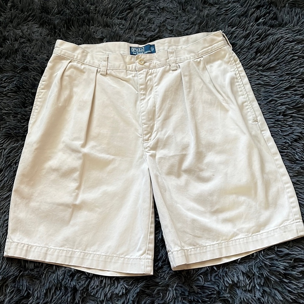 Mens Polo Ralph Lauren khaki pleated short